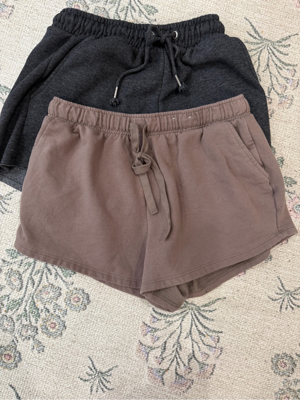Bundle: Casual Drawstring Women’s Shorts - Brown and Charcoal